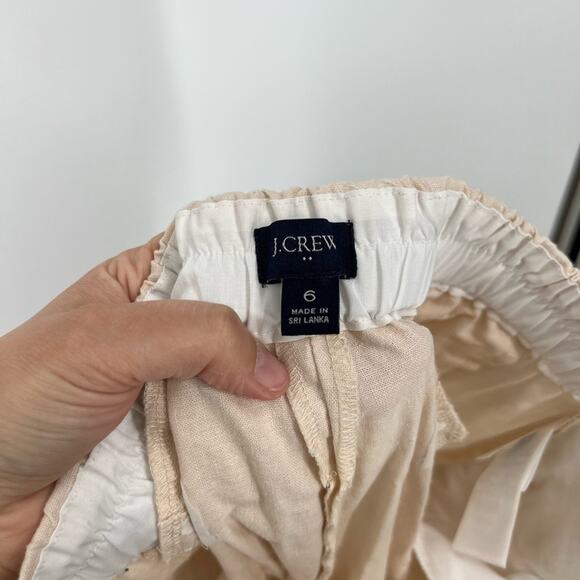 J. Crew Factory Linen-Cotton Blend Elastic-Back Sailor Pants High Rise - Picture 3 of 7